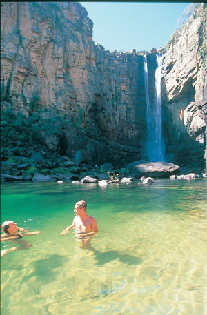 Jim Jim Falls is a seasonal waterfall- we found it virtually dry's up towards the end of the season.