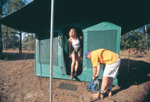 Gunlom Falls Campground at Gunlom Falls in Kakadu National Park - photo courtesy of NT Tourism