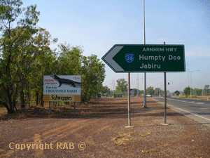 Arnhem Highway road signs