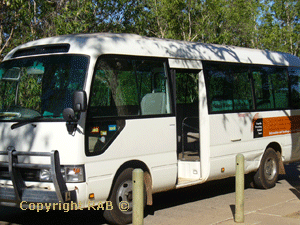 Yellow Waters shuttle that was included in our ticket for the Yellow Waters Cruise in Kakadu