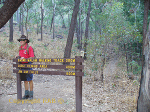 One of our Gagudju Dreaming Guides at the commencement of the Jim Jim Gorge track.