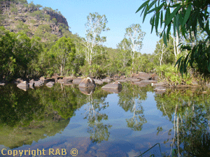 The Gorge Viewing Area on the Jim Jim walking track 400m from the carpark at Jim Jim Gorge in Kakadu National Park