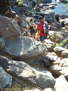 Marg -The track continues after the  Gorge Viewing Area - where it becomes very rocky and uneven terrain