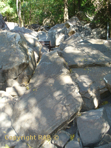 The start of the last section to the pool at the Jim Jim Gorge around the 650 m mark