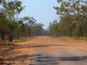 The beginning of Jim Jim track road