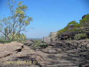 Saftey chains - The end of the track at the top of Nourlangie Rock - Incredible views