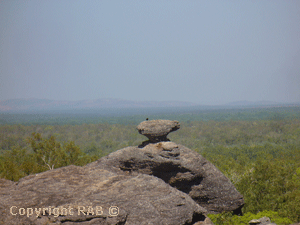 See the bird on the pinnacle rock - The end of the track at the top of Nourlangie Rock - Incredible views