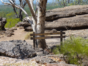 Gunwarddehwardde  Lookout sign