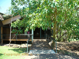 Outside and the path to Bowali Visitors Centre in Kakadu National Park